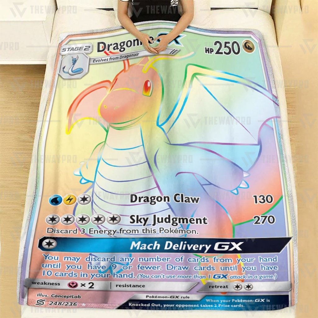 Anime Pokemon Dragonite Gx Match Delivery Rainbow Custom Blanket And Quilt ?C Saleoff 261021