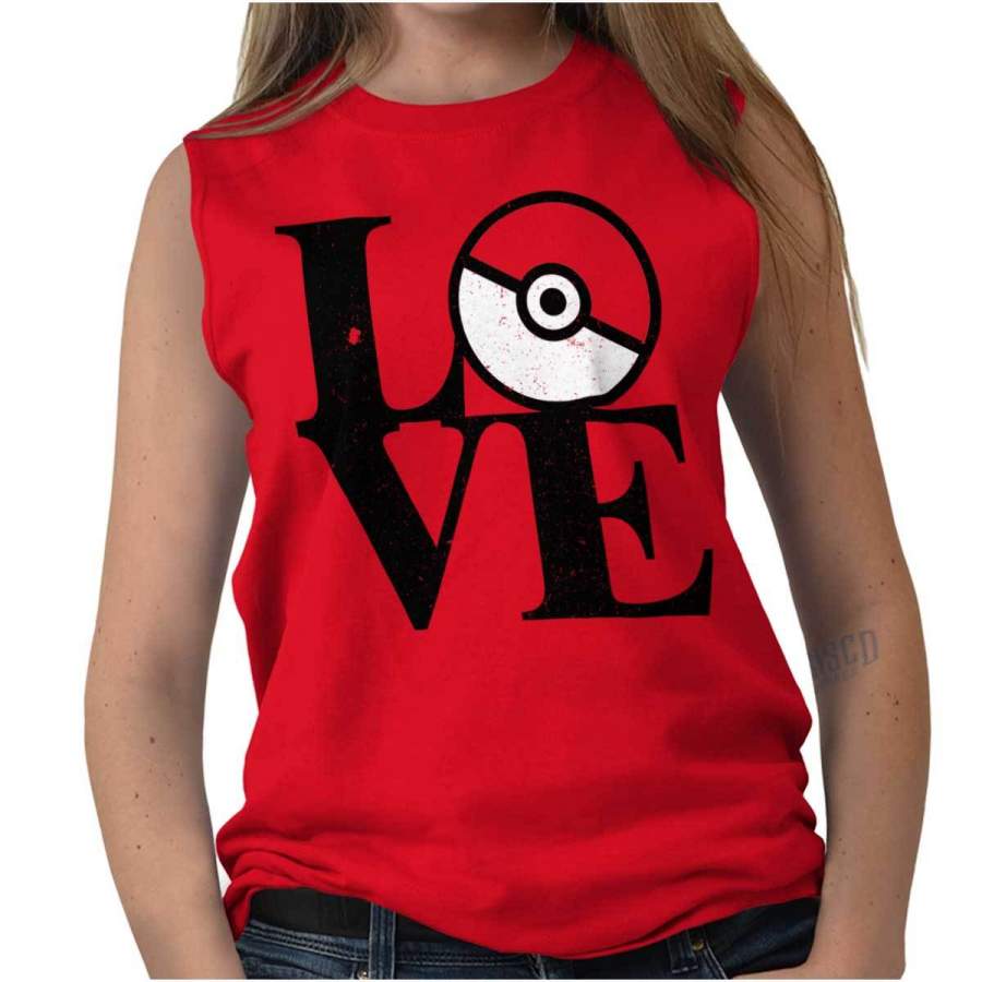 Pokemon GO Pokeball Love Sleeveless T-Shirt