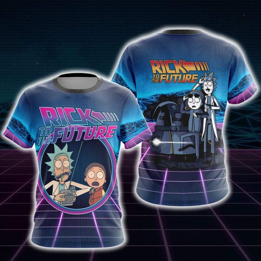 Back To The Future x Rick and Morty Unisex 3D T-shirt