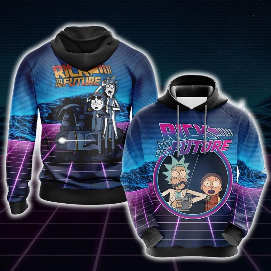 Back To The Future x Rick and Morty Unisex 3D Hoodie