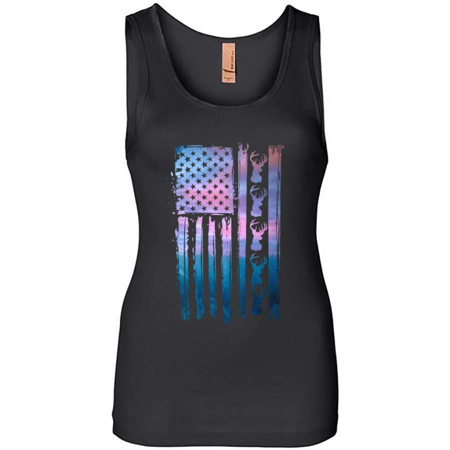 American Deers, Hunting Lover – Womens Jersey Tank