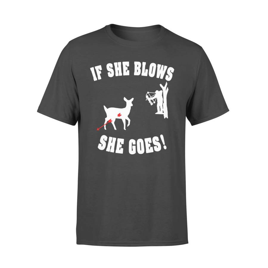 If She Blows She Goes Hunting Lover Ds – Standard T-shirt