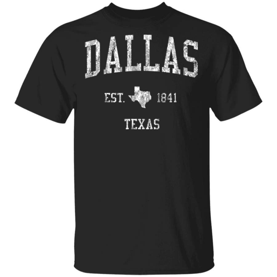 Dallas Texas T-Shirt Vintage Sports Design Dallas Big D Tee T-Shirt