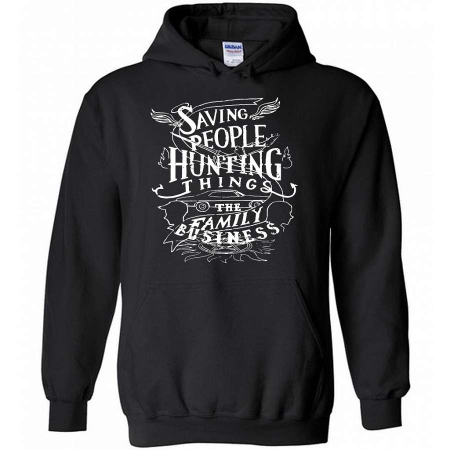 Saving People Hunting Things The Family Business – Gildan Heavy Blend Hoodie