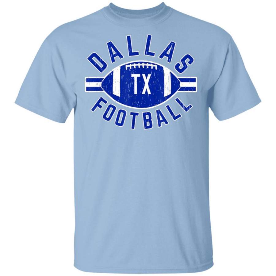 Blue White Dallas Distressed Pro Football Championship Team T-Shirt