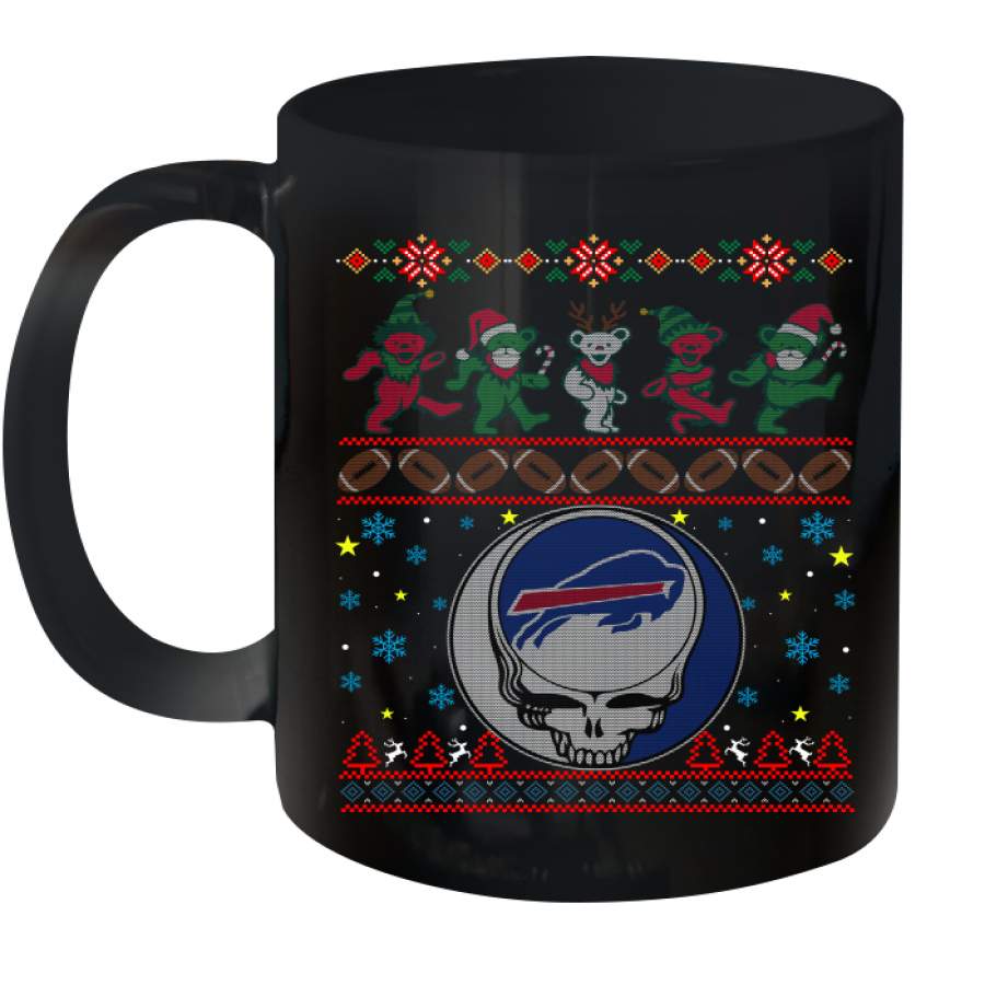 Buffalo Bills Christmas Grateful Dead Jingle Bears Football Ugly Sweatshirt Mug 11oz