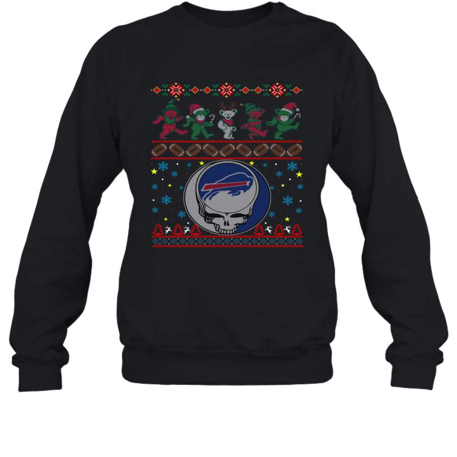 Buffalo Bills Christmas Grateful Dead Jingle Bears Football Ugly Sweatshirt Sweatshirt