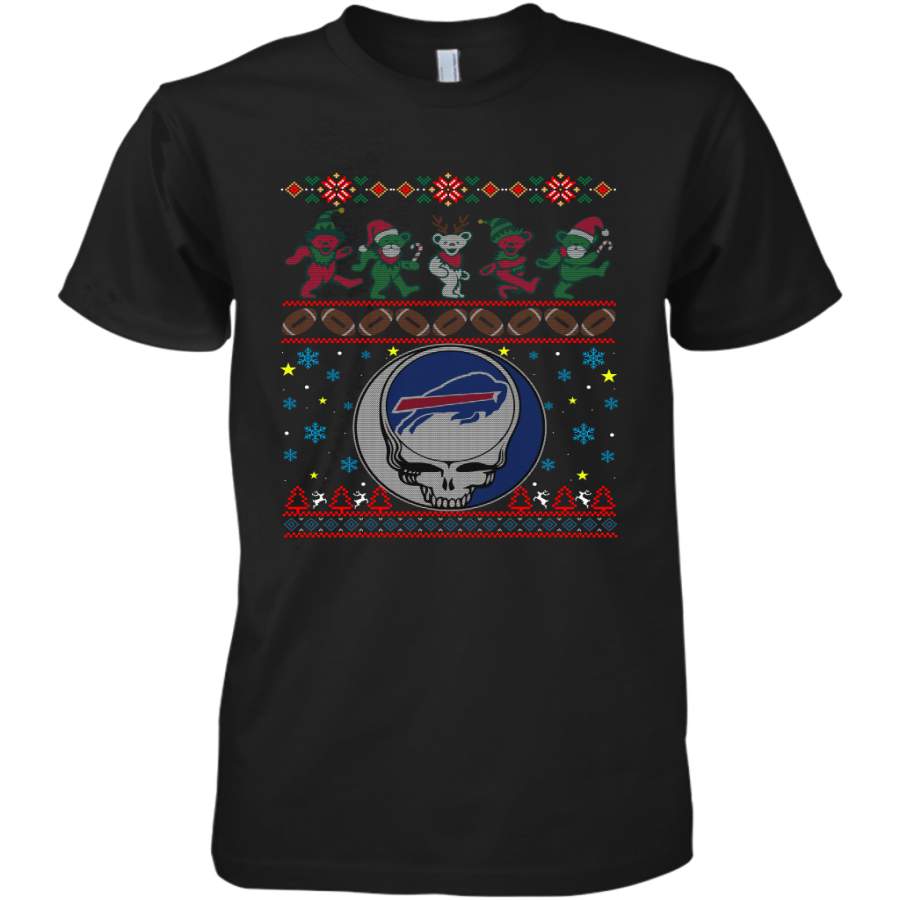 Buffalo Bills Christmas Grateful Dead Jingle Bears Football Ugly Sweatshirt Men’s Premium T-Shirt