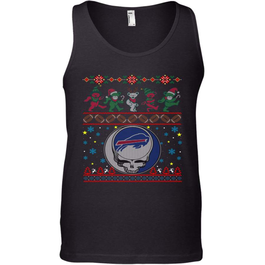 Buffalo Bills Christmas Grateful Dead Jingle Bears Football Ugly Sweatshirt Men’s Tank Top