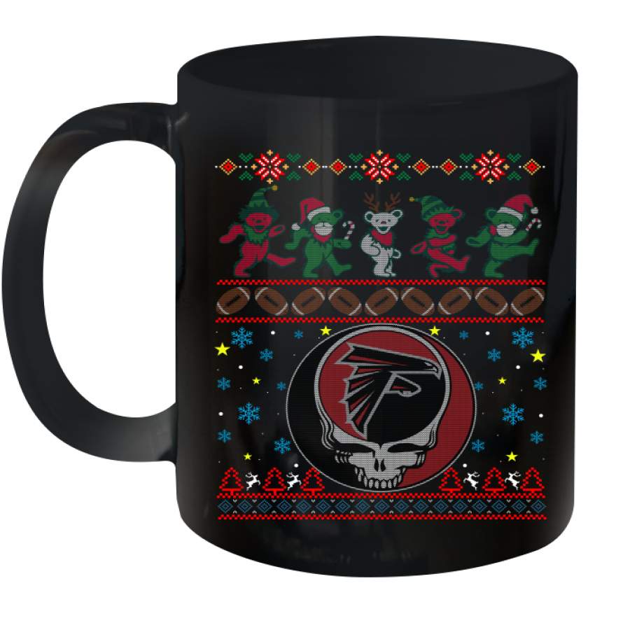 Atlanta Falcons Christmas Grateful Dead Jingle Bears Football Ugly Sweatshirt Mug 11oz