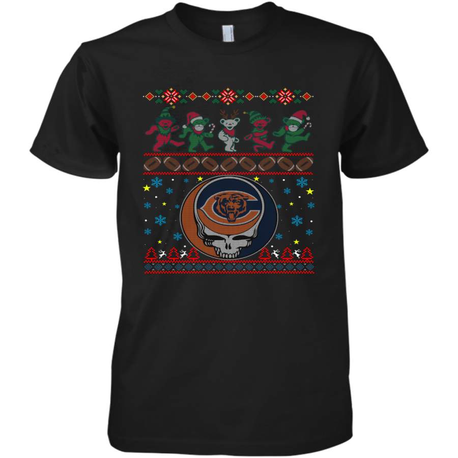 Chicago Bears Christmas Grateful Dead Jingle Bears Football Ugly Sweatshirt Men’s Premium T-Shirt