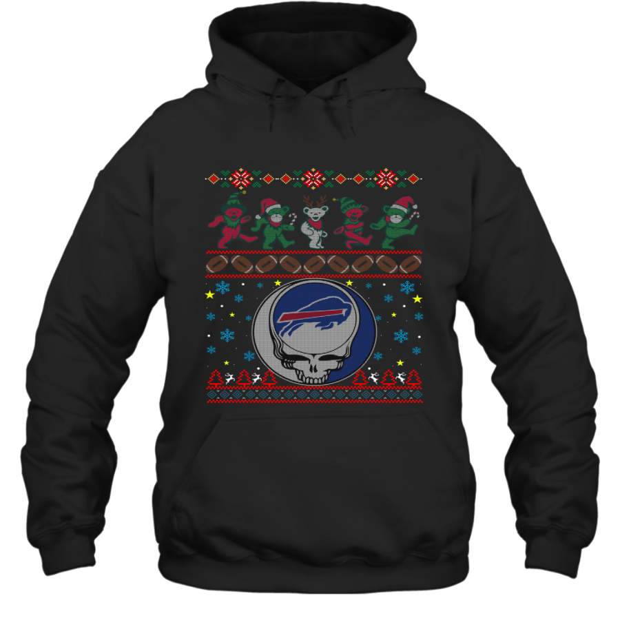 Buffalo Bills Christmas Grateful Dead Jingle Bears Football Ugly Sweatshirt Hoodie Sweatshirt