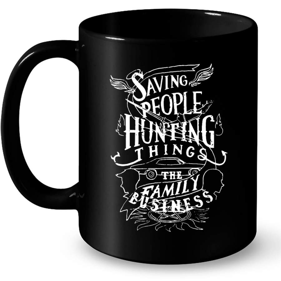 Saving People Hunting Things The Family Business – Full-Wrap Coffee Black Mug