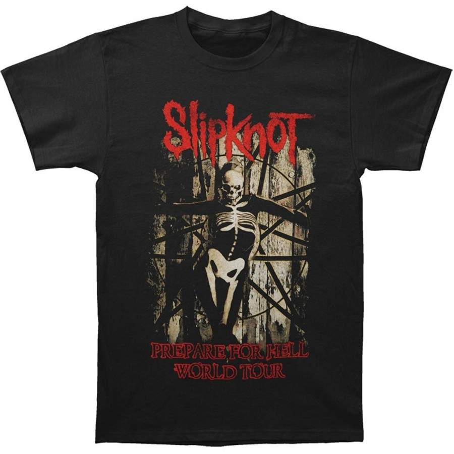 Custom Slipknot Men’s Skeleton Cotton T-shirt Mens Punk T-shirt