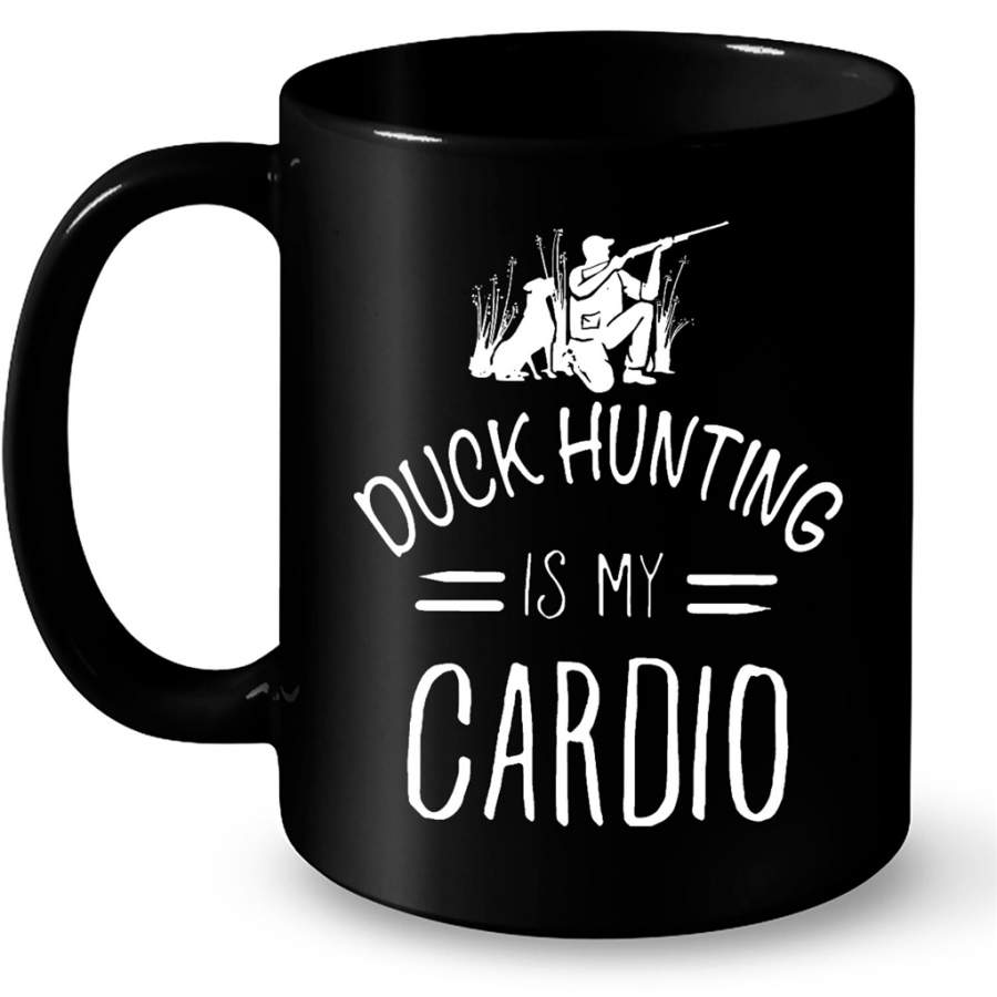 Duck Hunting Is My Cardio B – Full-Wrap Coffee Black Mug