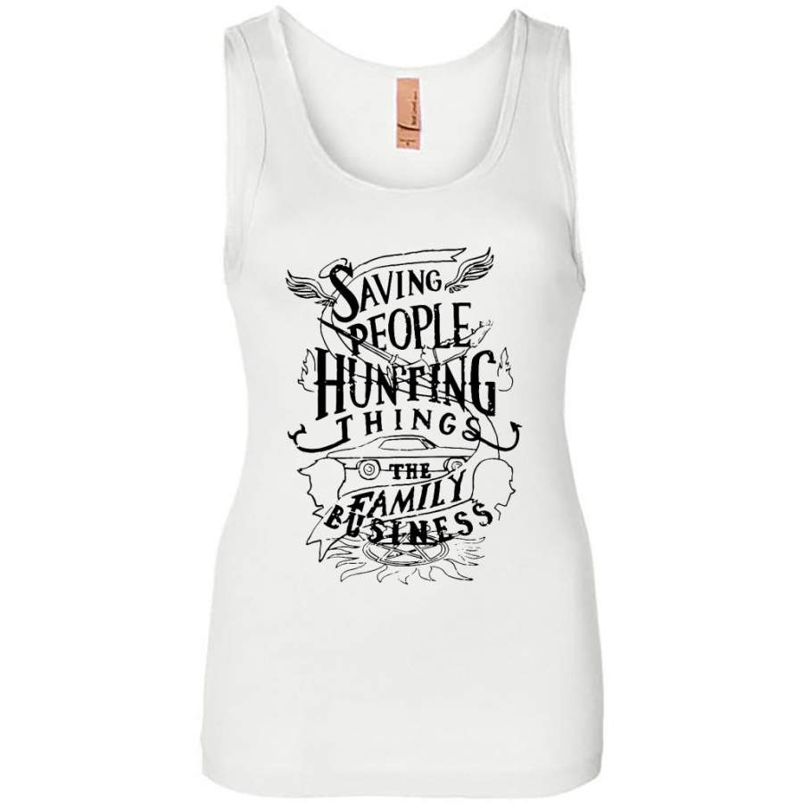 Saving People Hunting Things The Family Business (w) – Womens Jersey Tank