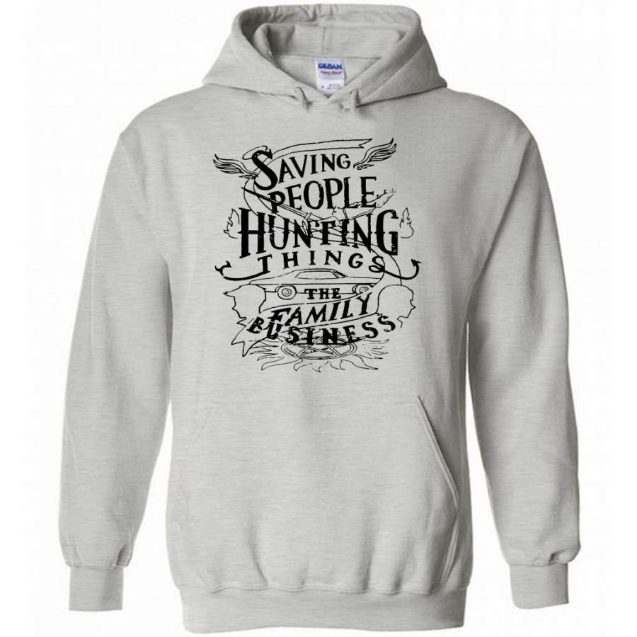 Saving People Hunting Things The Family Business (w) – Gildan Heavy Blend Hoodie