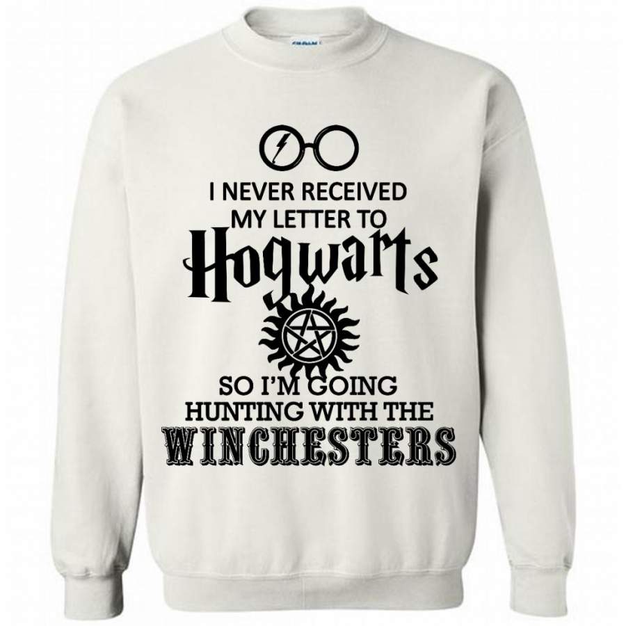 I Never Received My Letter To Hogwarts So I’m Going Hunting With The Winchesters (w) – Gildan Crewneck Sweatshirt