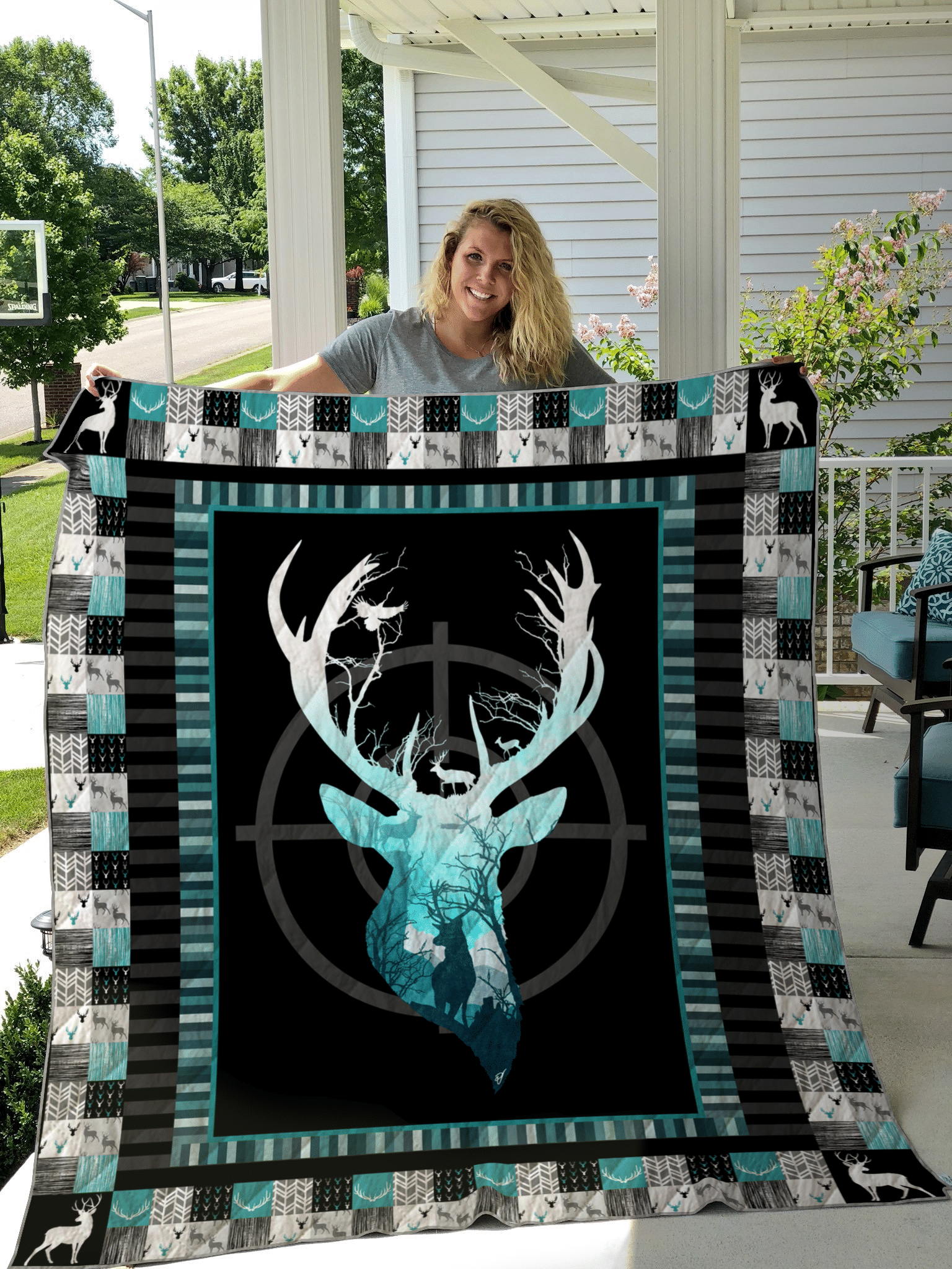 Deer Art Quilt For Hunting Lovers HG002