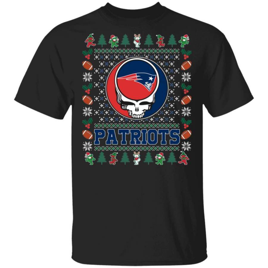 Christmas Grateful Dead Patriots T-Shirt Deadhead Tee VA08