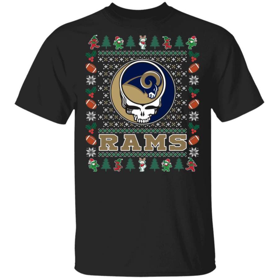 Christmas Grateful Dead Rams T-Shirt Deadhead Tee VA08