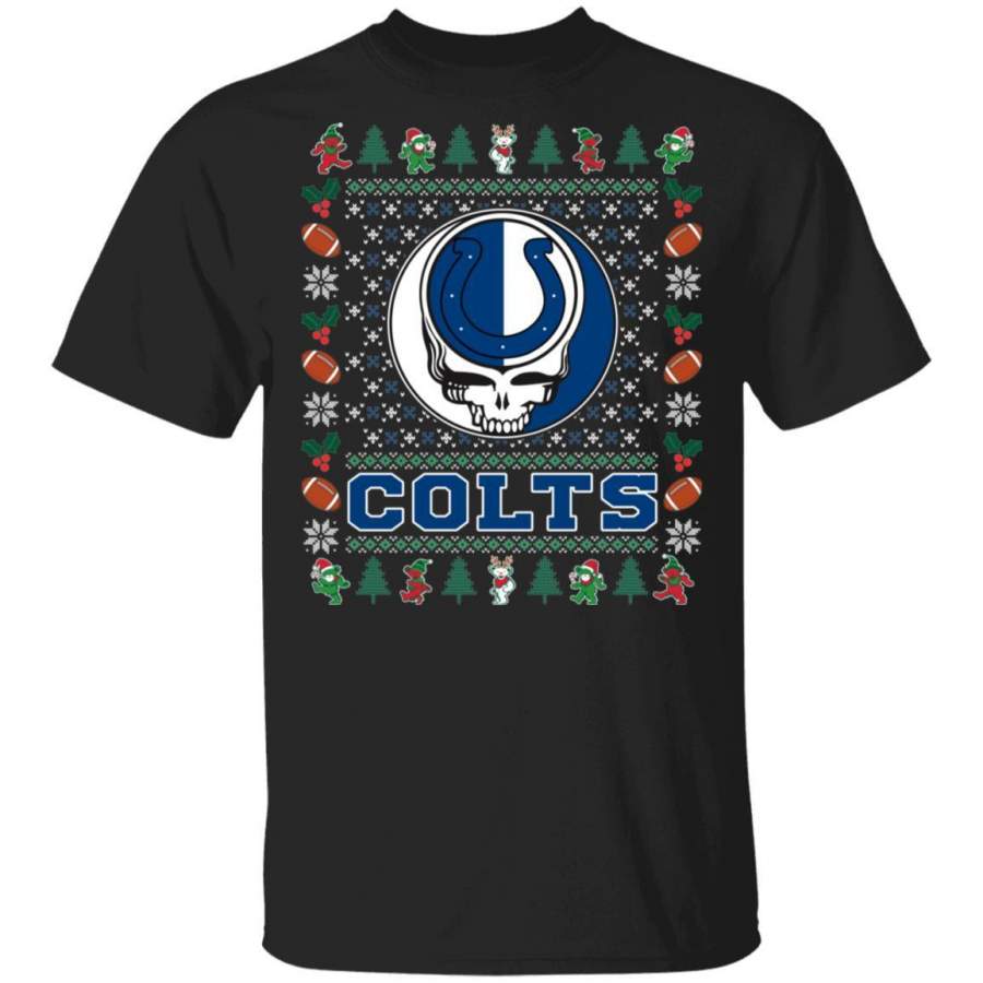 Christmas Grateful Dead Colts T-Shirt Deadhead Tee VA08