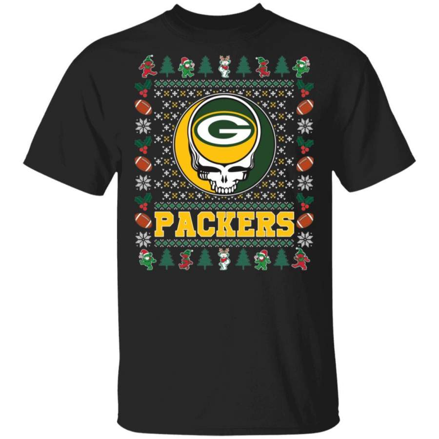 Christmas Grateful Dead Packers T-Shirt Deadhead Tee VA08