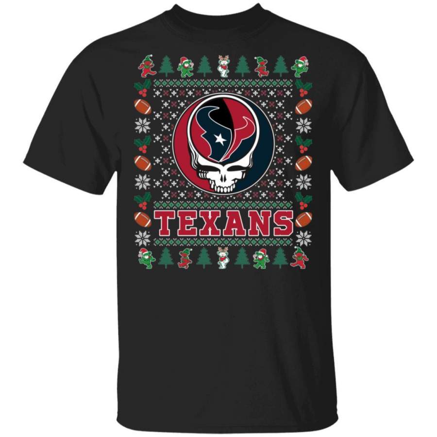 Christmas Grateful Dead Texans T-Shirt Deadhead Tee VA08