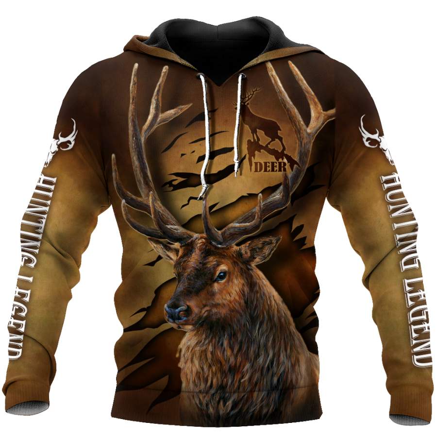 Deer Hunting Legend 3D All Over Printed Shirts Hoodie TP