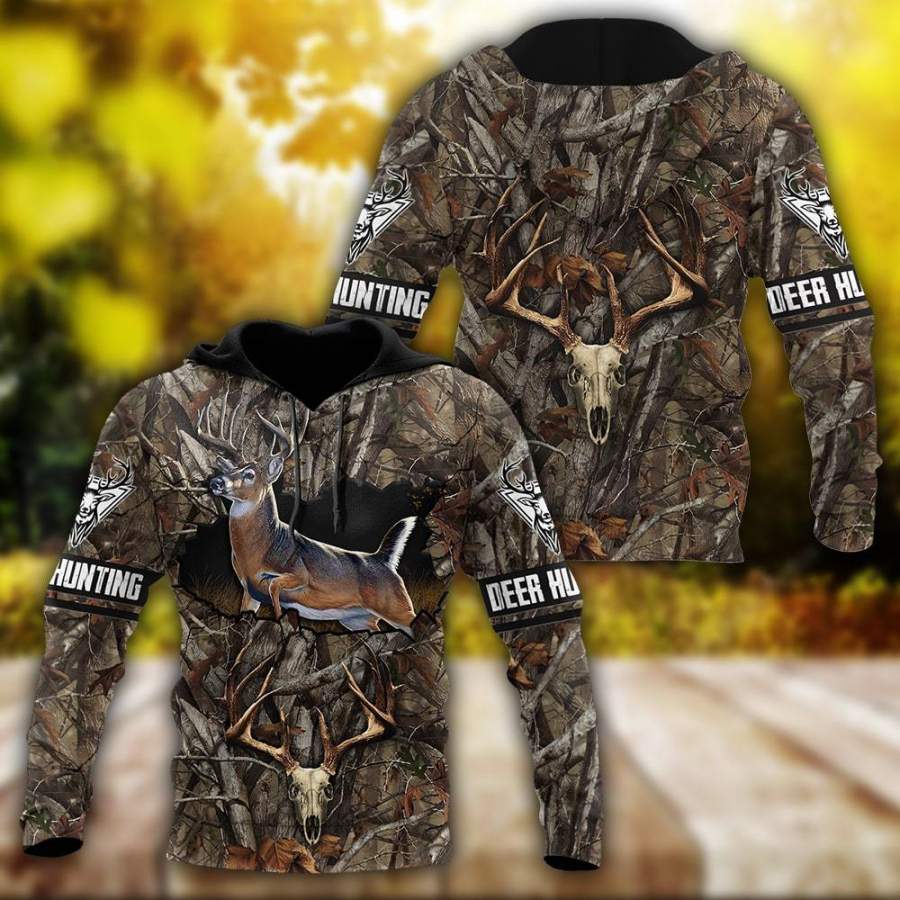 Awesome Deer Hunting Hoodie 3D All Over Printed Shirts For Men AM082054-LAM