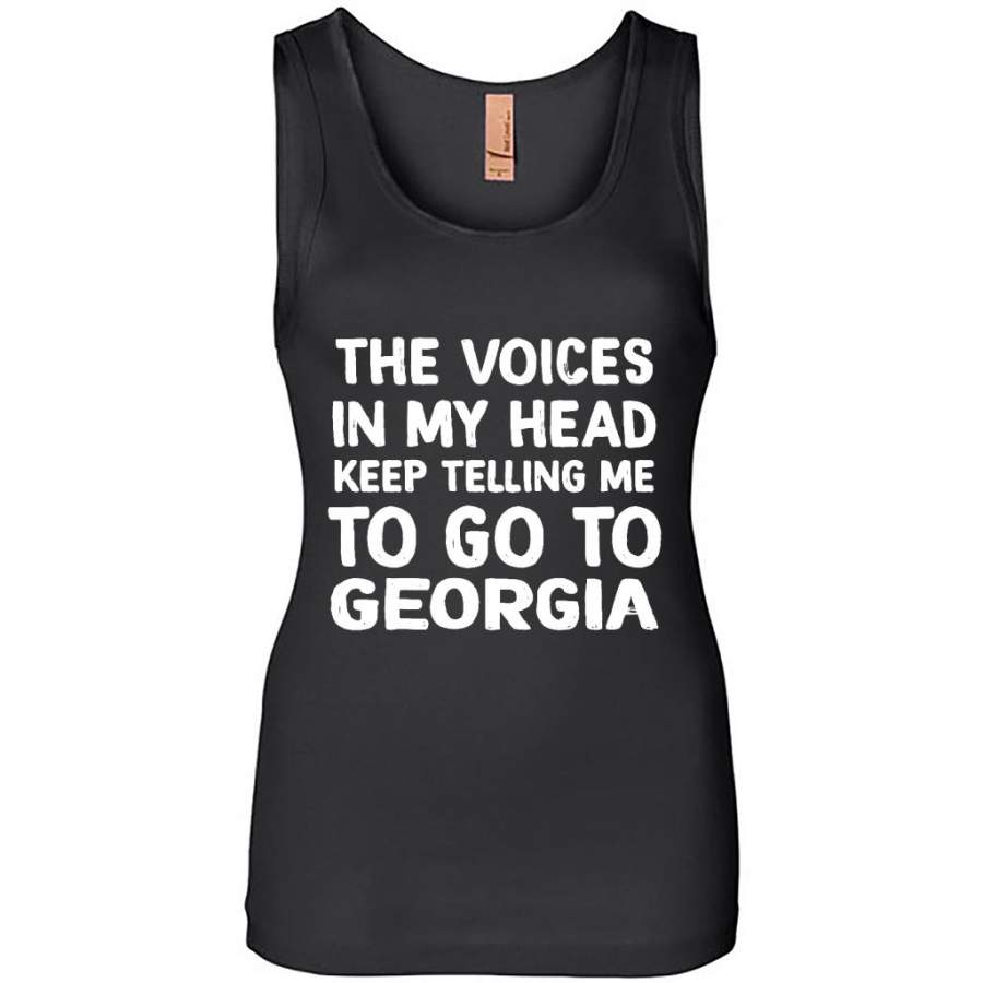 The Voices In My Head Keep Telling Me To Go To Georgia – Womens Jersey Tank