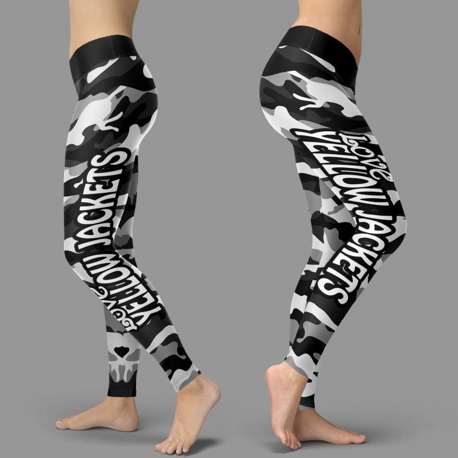 Camo Sporty Trending Fashion Fabulous Georgia Tech Yellow Jackets Leggings