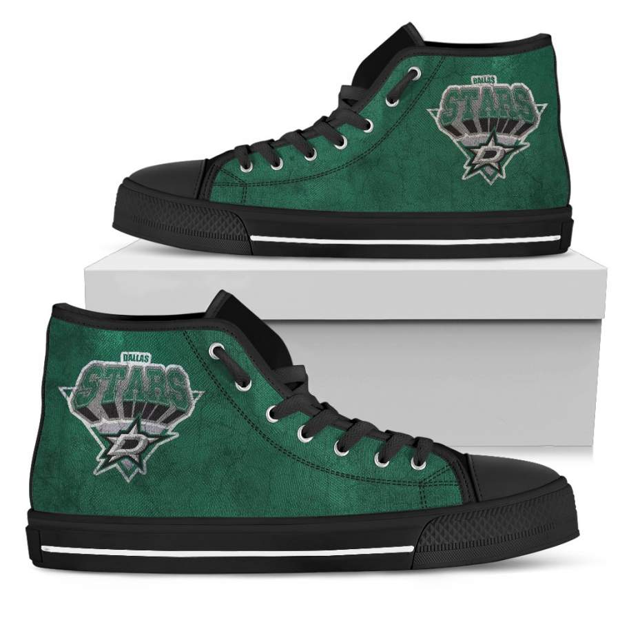 3D Simple Logo Dallas Stars High Top Shoes