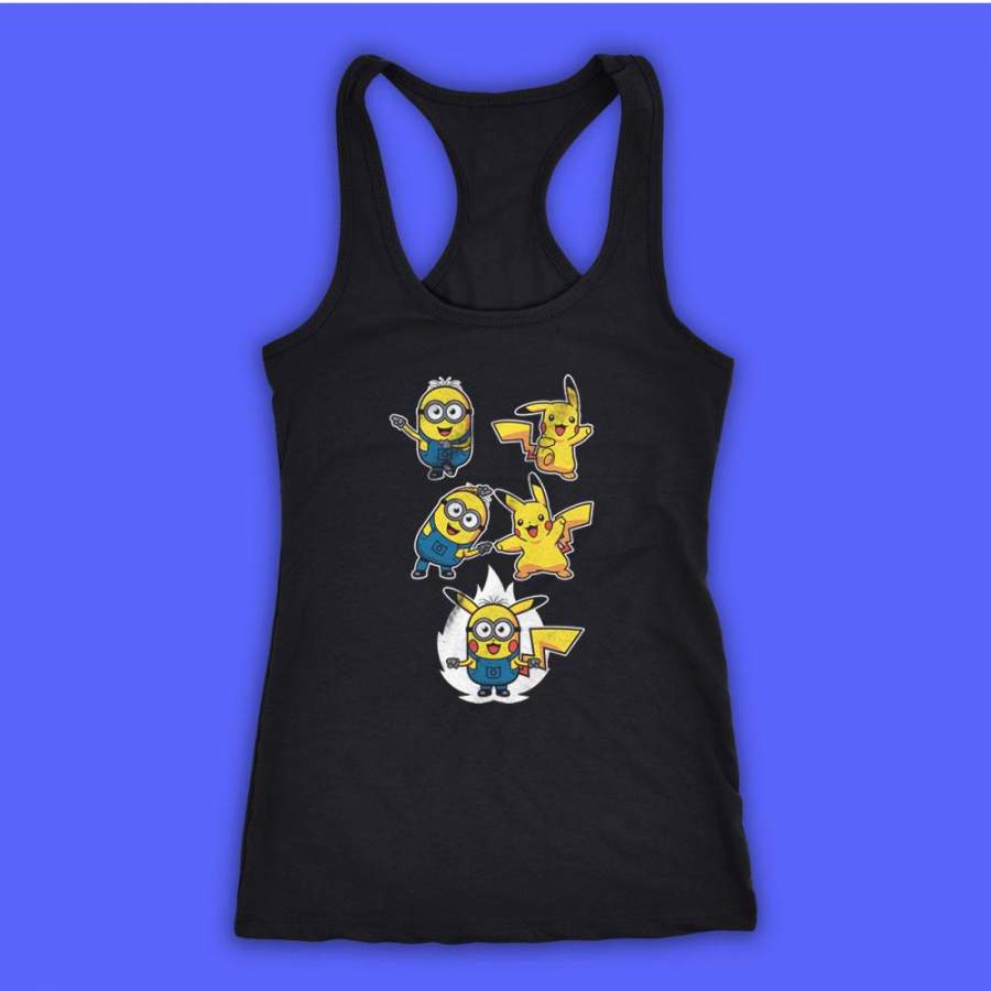 Despicable Me Dragon Bal Fusion Pikachu Pokemon Women’S Tank Top Racerback