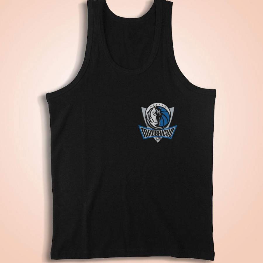 Dallas Mavericks Dripping Breast Logo Men’S Tank Top