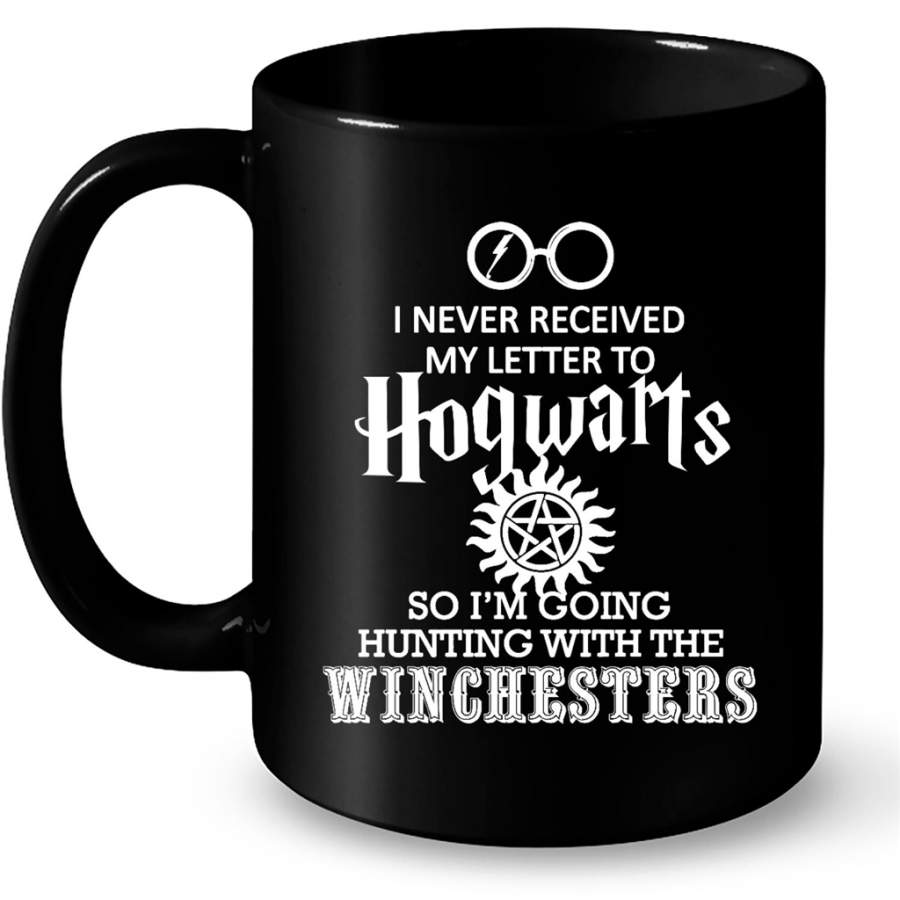 I Never Received My Letter To Hogwarts So I’m Going Hunting With The Winchesters – Full-Wrap Coffee Black Mug