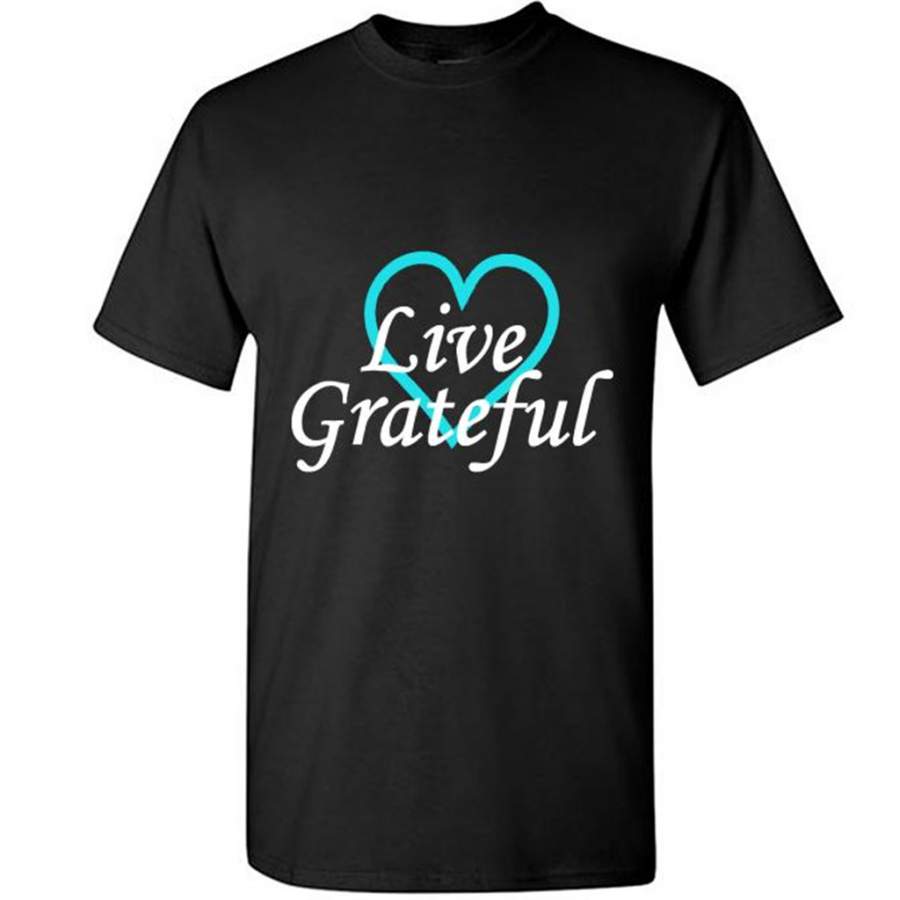 Live Grateful Gratitude Motivational Affirmations – Gildan Short Sleeve Shirt