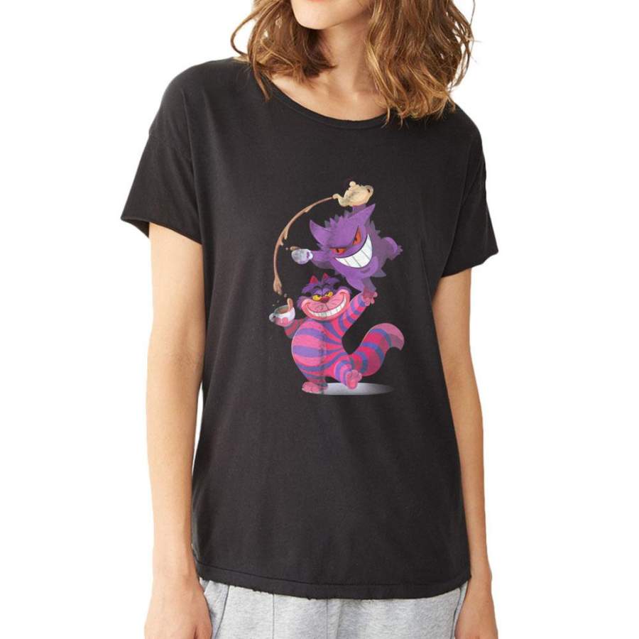 Cheshire Cat Wide Pokemon Women’S T Shirt