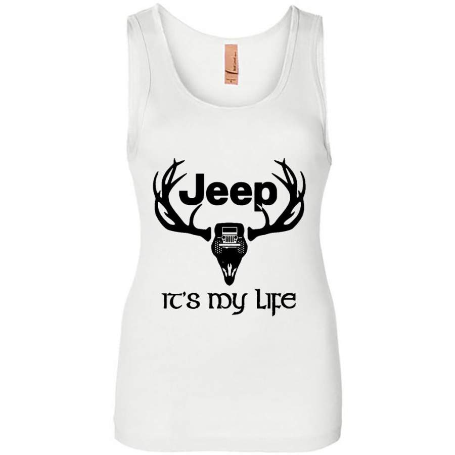 Jeep And Deer Hunting It’s My Life W – Womens Jersey Tank