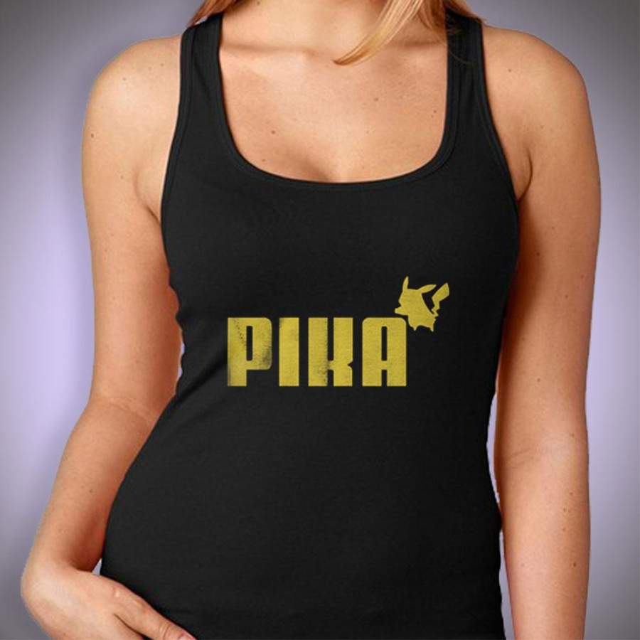 Pokemon Pikachu Parody Brand Logo Anime Kawaii Cute Japanese Cartoon Women’S Tank Top