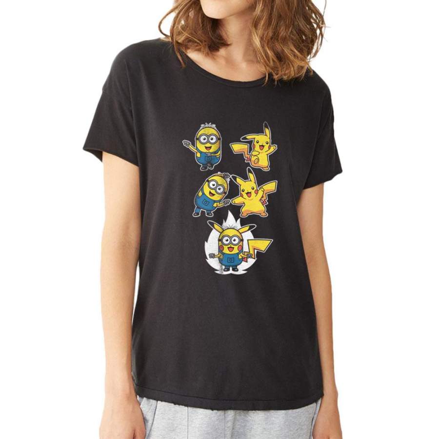 Despicable Me Dragon Bal Fusion Pikachu Pokemon Women’S T Shirt