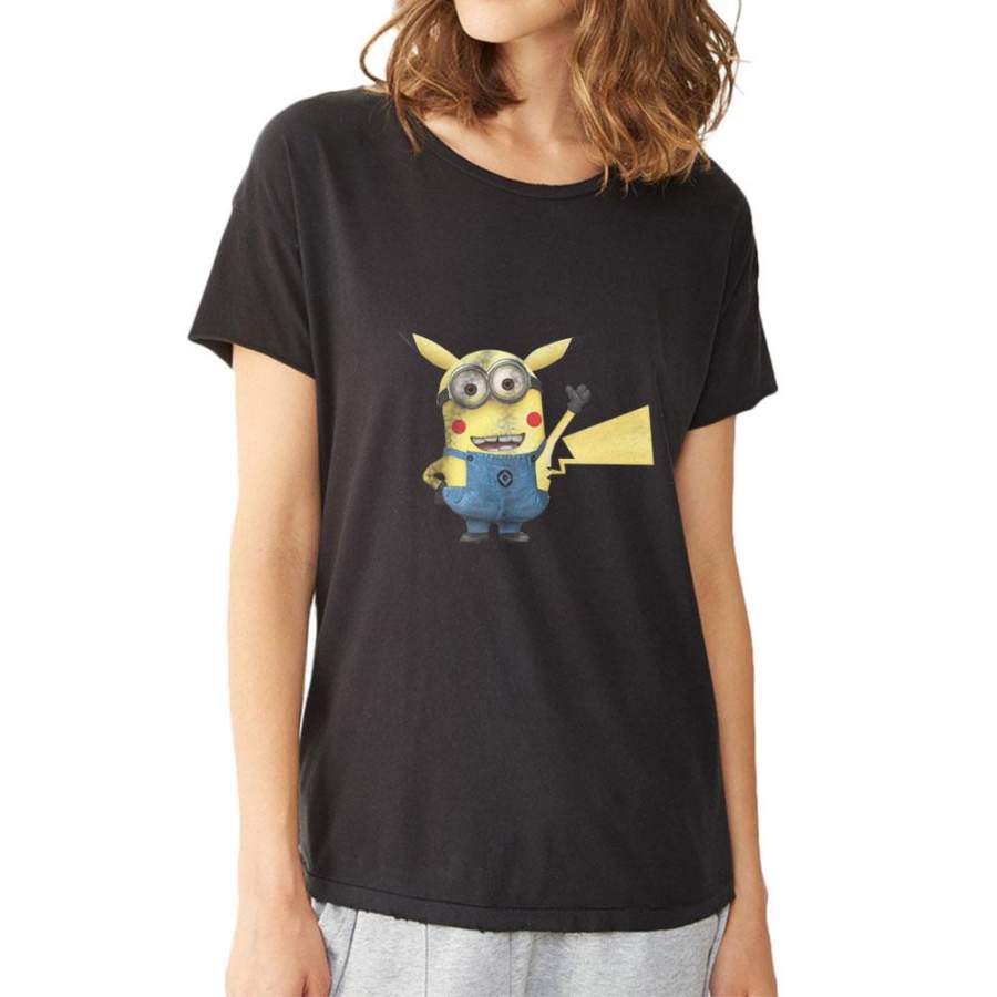 Pikachu Pokemon Minion Despicable Me Women’S T Shirt
