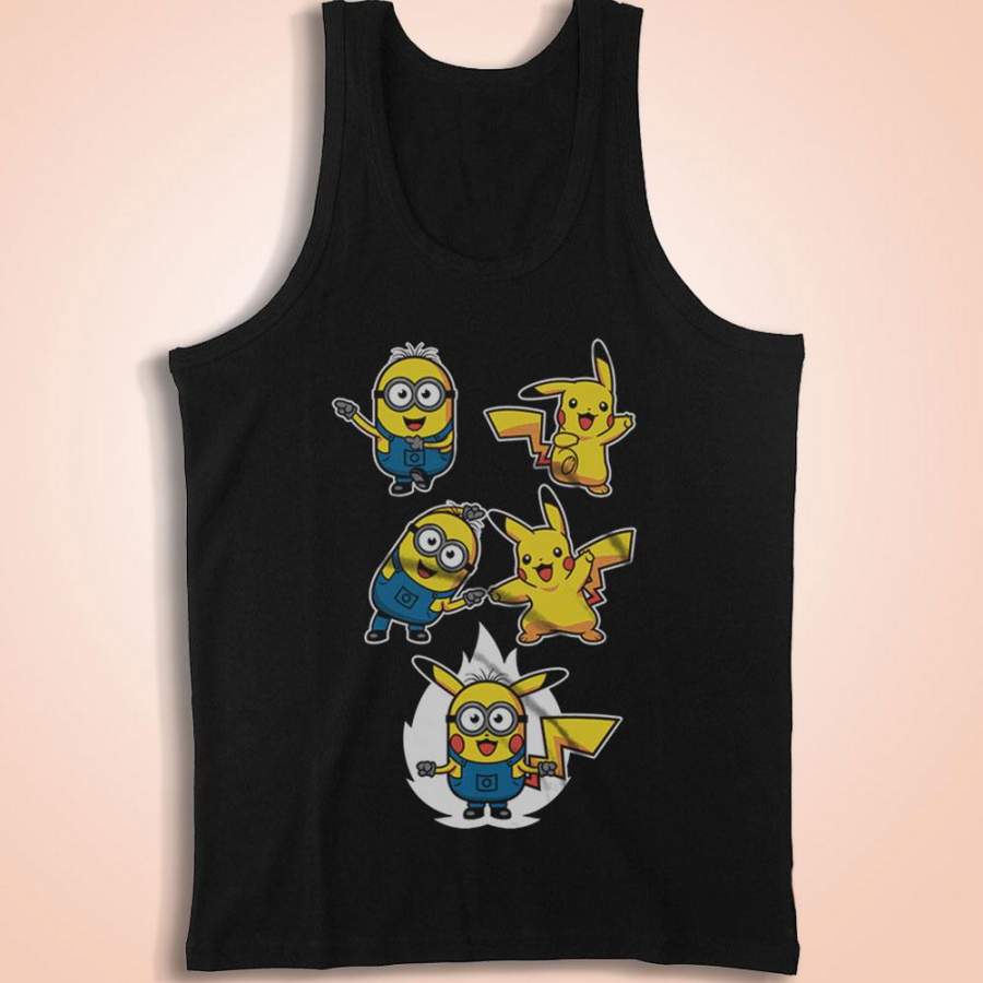 Despicable Me Dragon Bal Fusion Pikachu Pokemon Men’S Tank Top