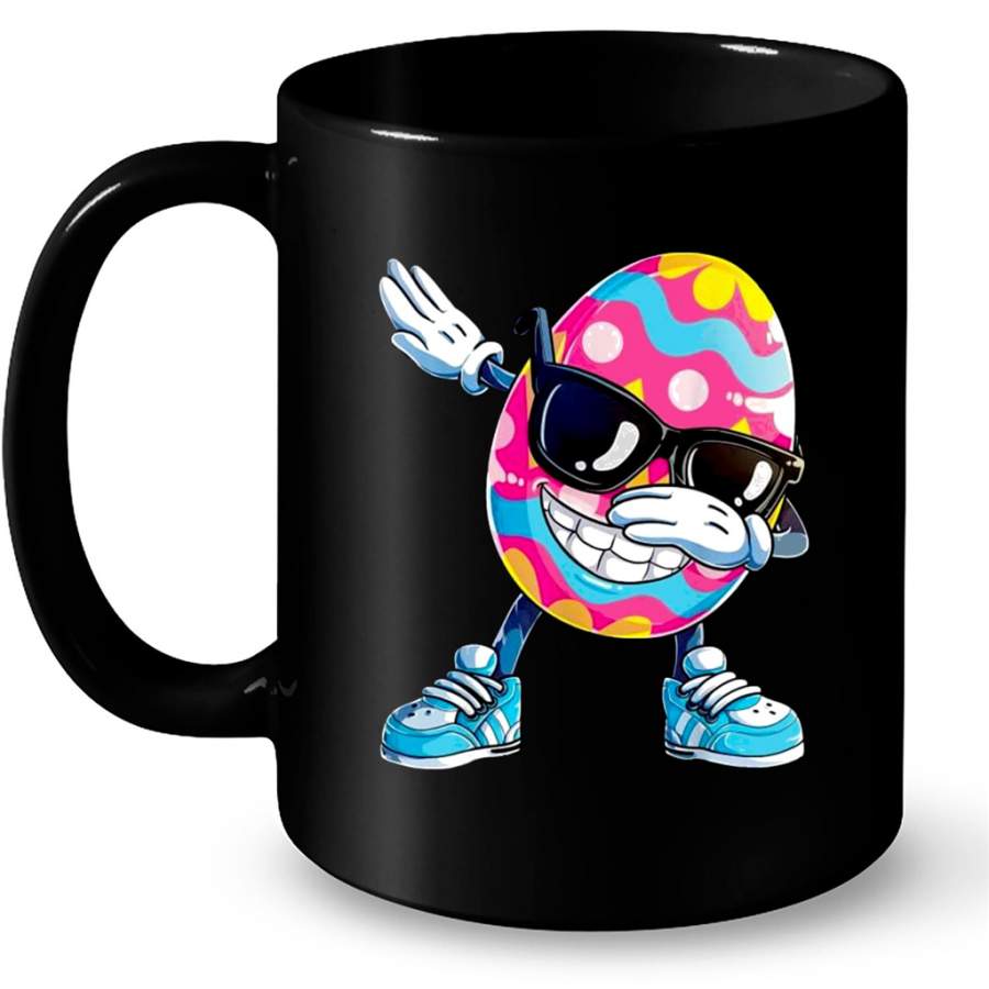 Dabbing Easter Egg Hunter Hunting – Full-Wrap Coffee Black Mug