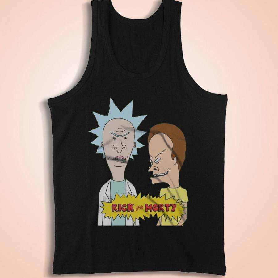 Beavis And Butthead Parody Rick And Morty Men’S Tank Top