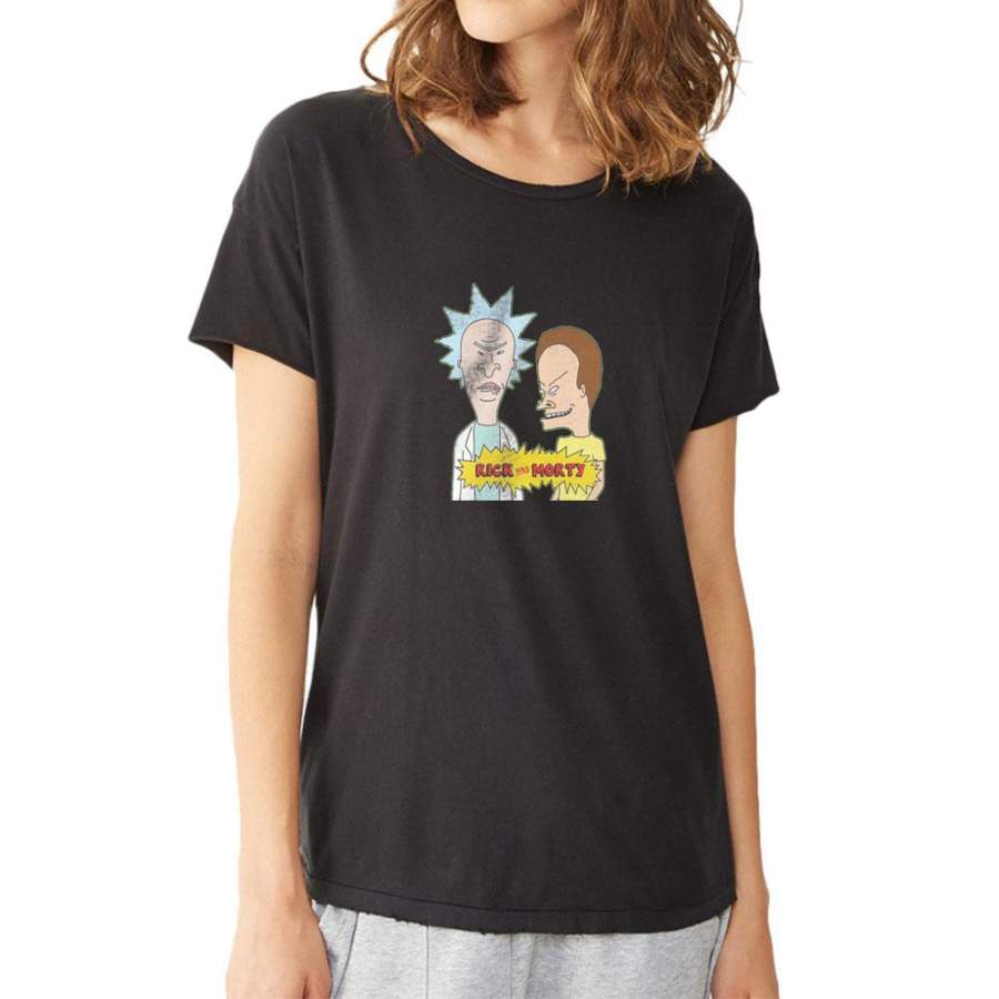 Beavis And Butthead Parody Rick And Morty Women’S T Shirt