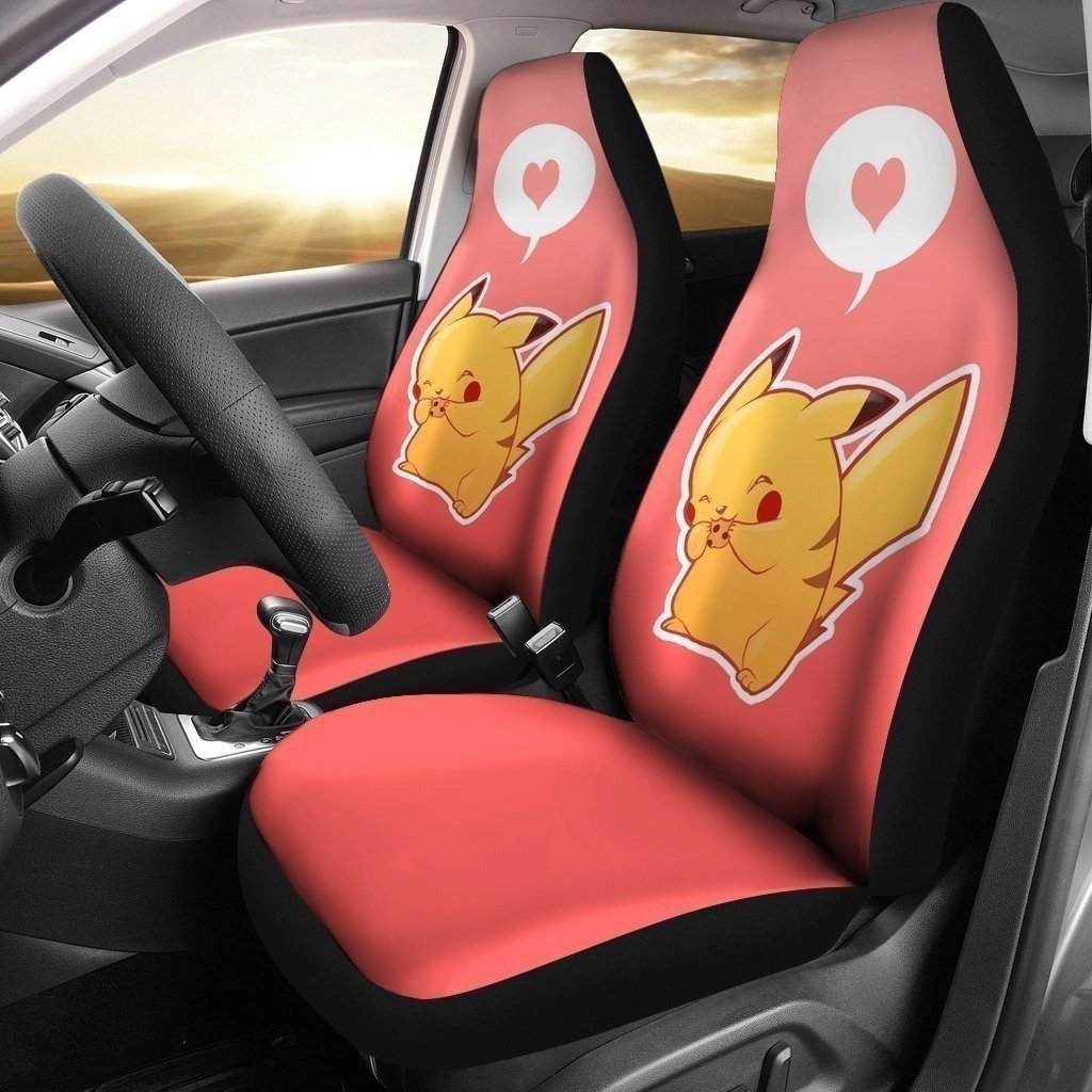 Cute Pikachu Hearts Pokemon Car Seat Covers LT03