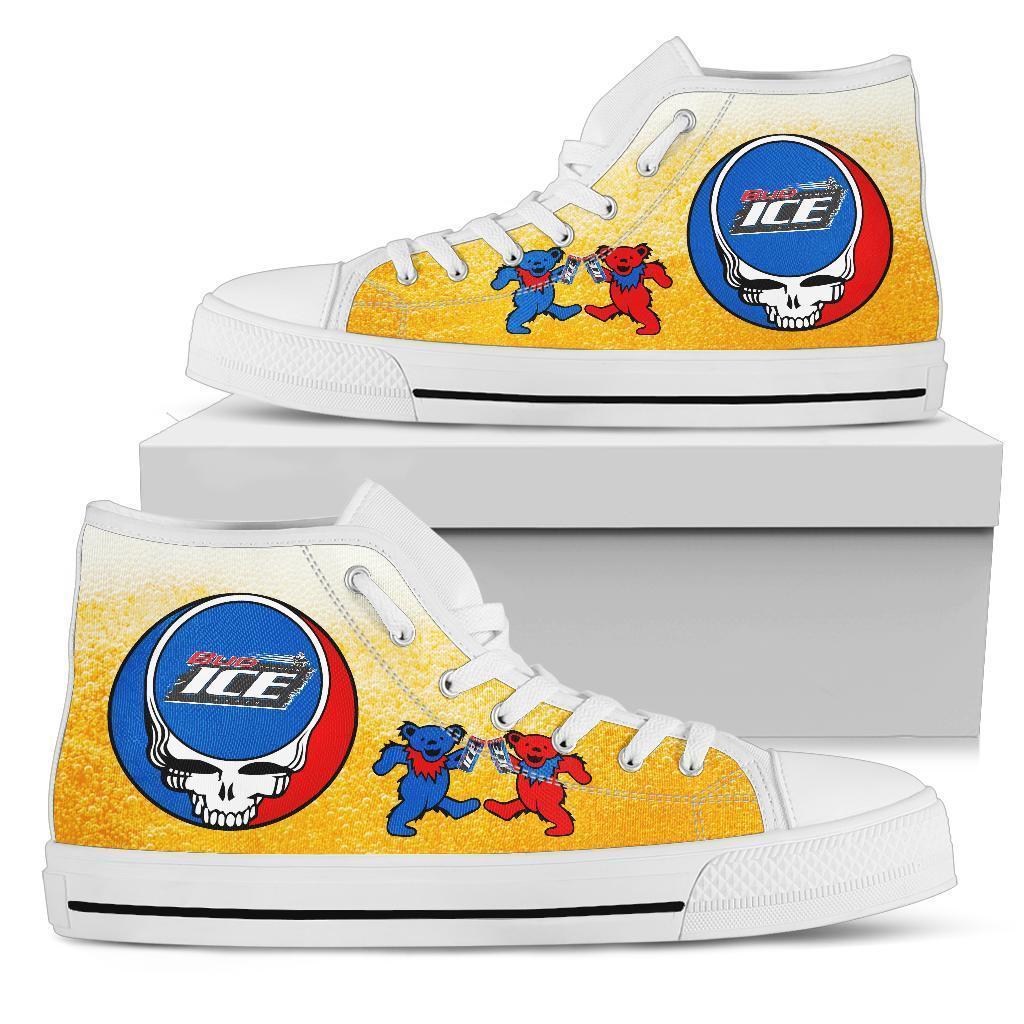 Bud Ice Grateful Dead Beer High Top Shoes Beer Lover PT19