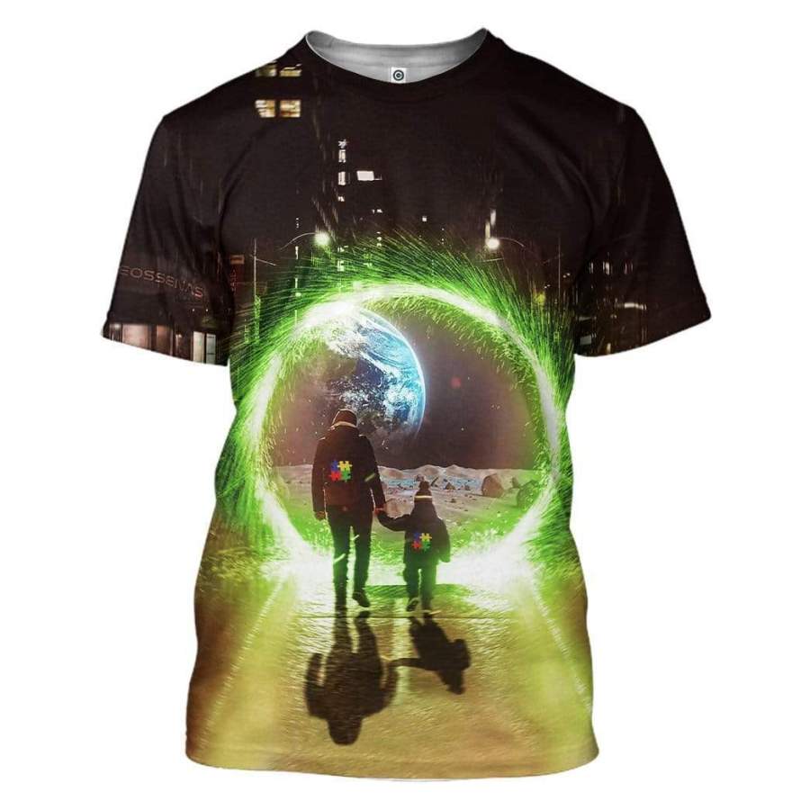 Autism Rick and Morty Nasa Custom T-Shirt Apparel