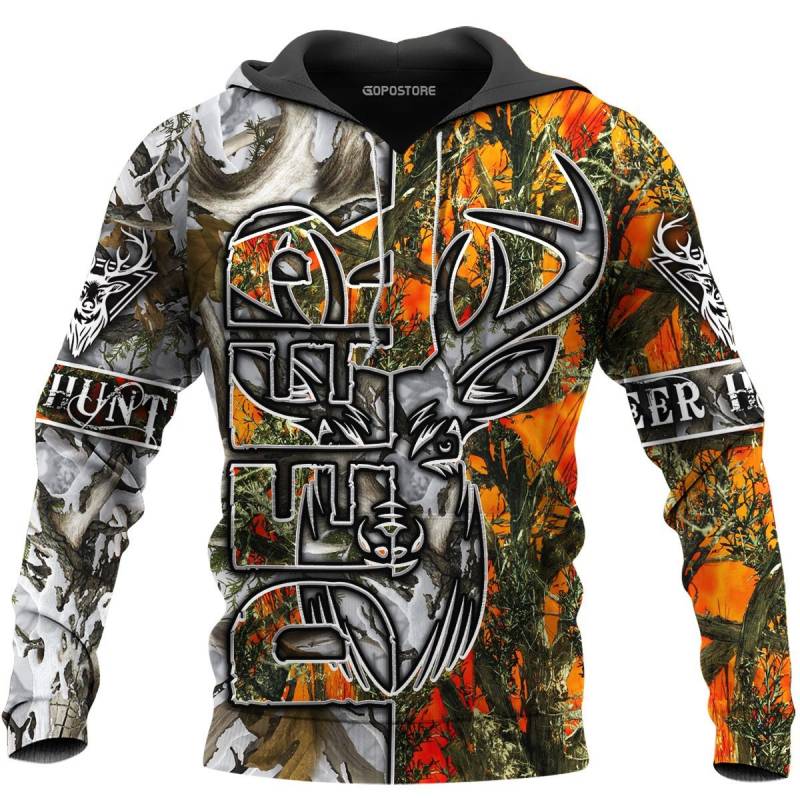 Deer Hunting 3D All Over Printed Hoodie BT301037